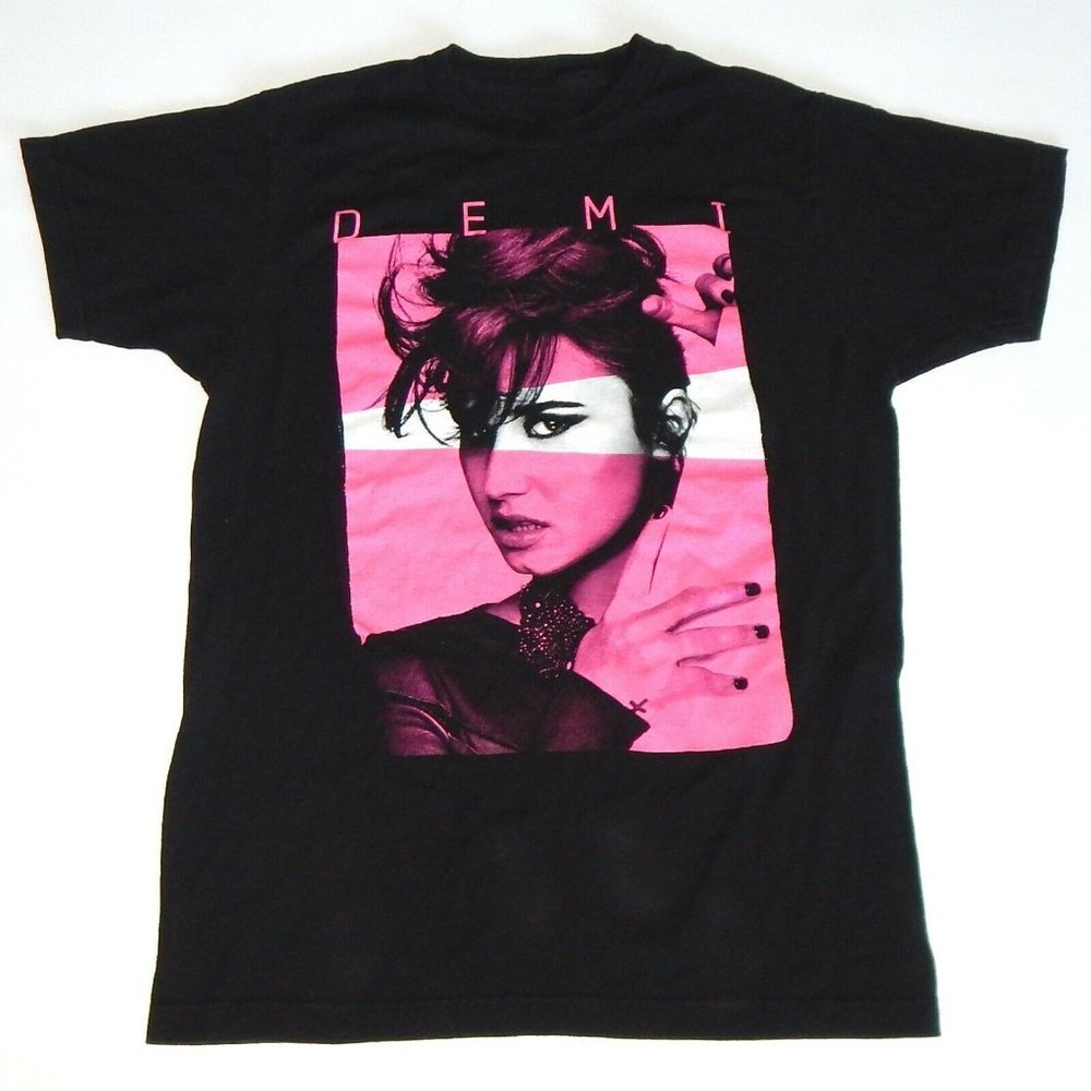 DEMI LOVATO 2014 NEON LIGHTS TOUR Concert Men's T-Shirt Tee size Small - 213